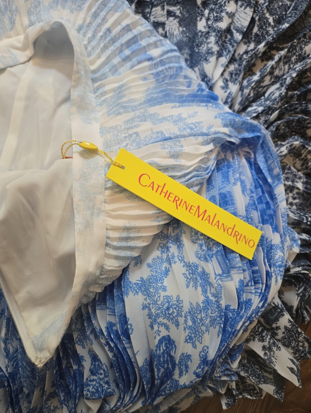Catherine Malandrino Blue Pleated Maxi Skirt NWT Size 6 Ombre - Picture 10 of 13